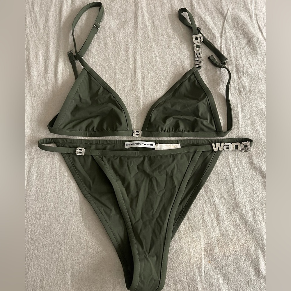 ALEXANDER WANG Crystal Logo Bikini